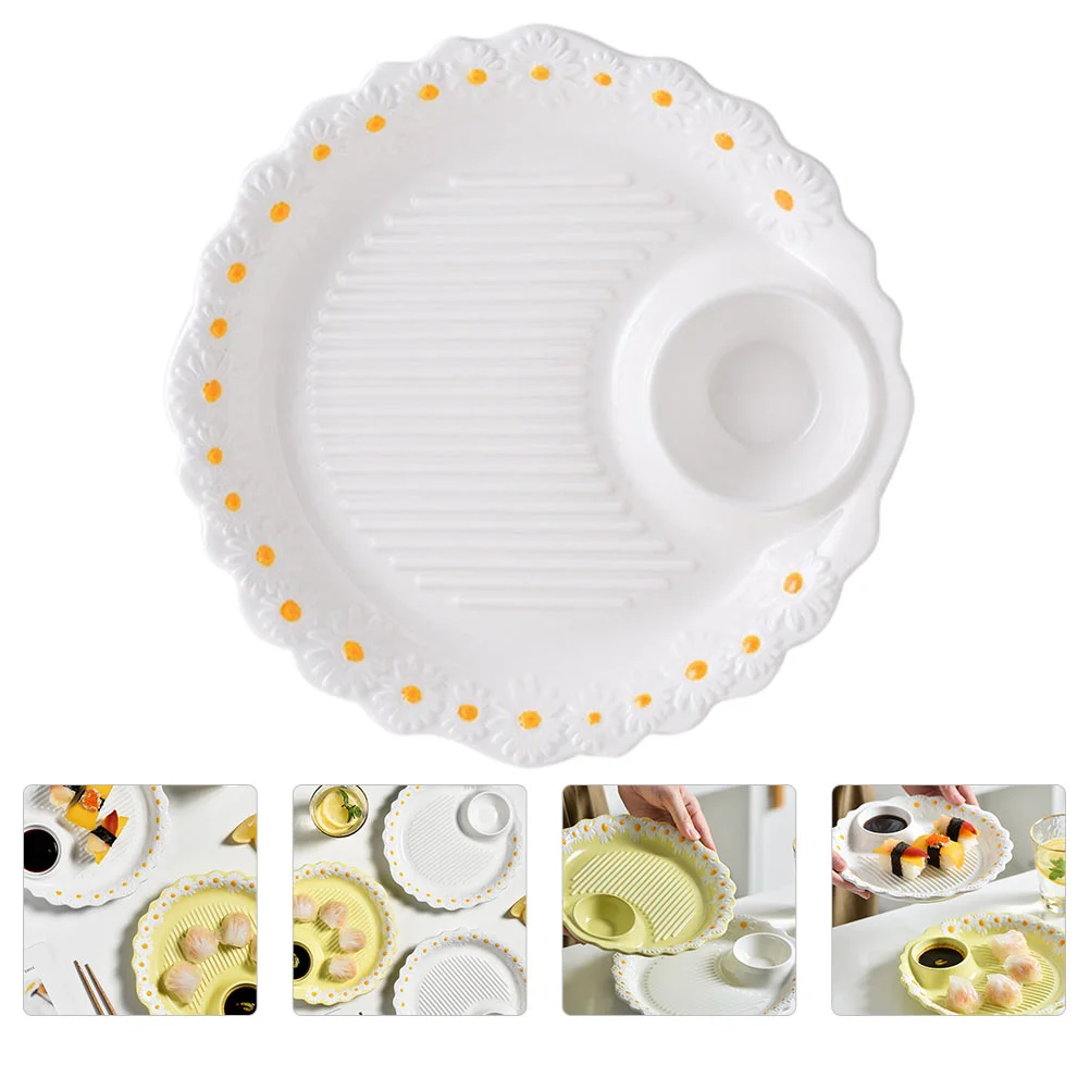 

1 шт. Бытовая керамическая тарелка с блюдцем