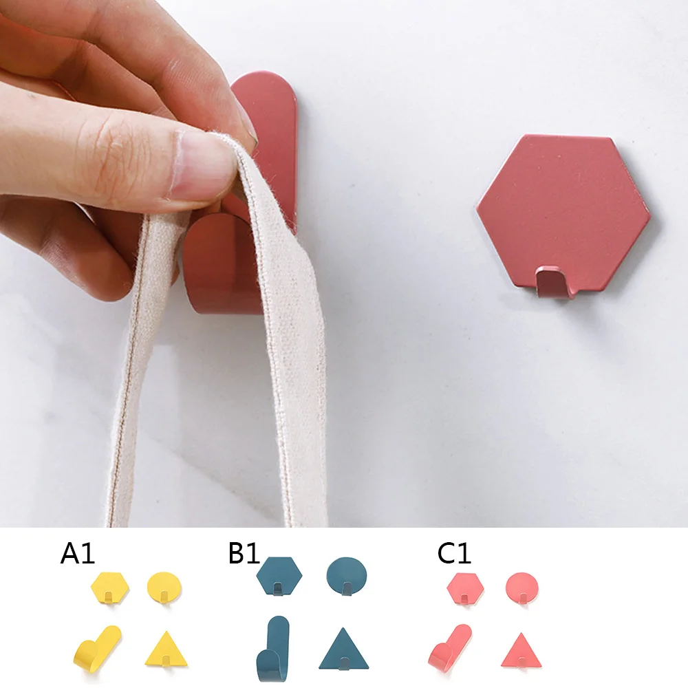 8 шт. в скандинавском стиле клеевой крючок креативный геометрический кованый