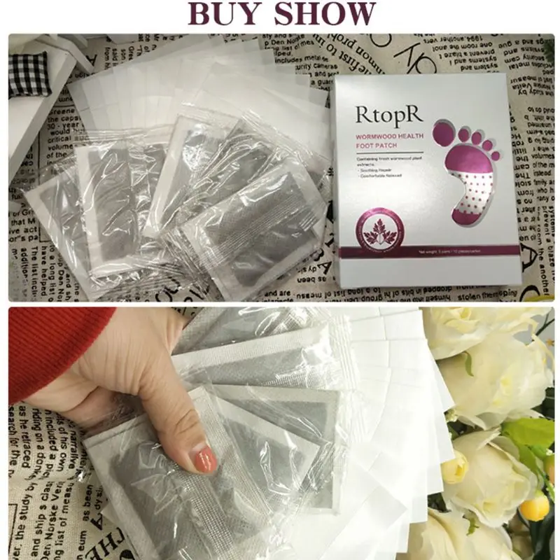 

10Pcs Wormwood Health Detox Foot Patch Effective Improve Sleep Quality Cleansing K1KB