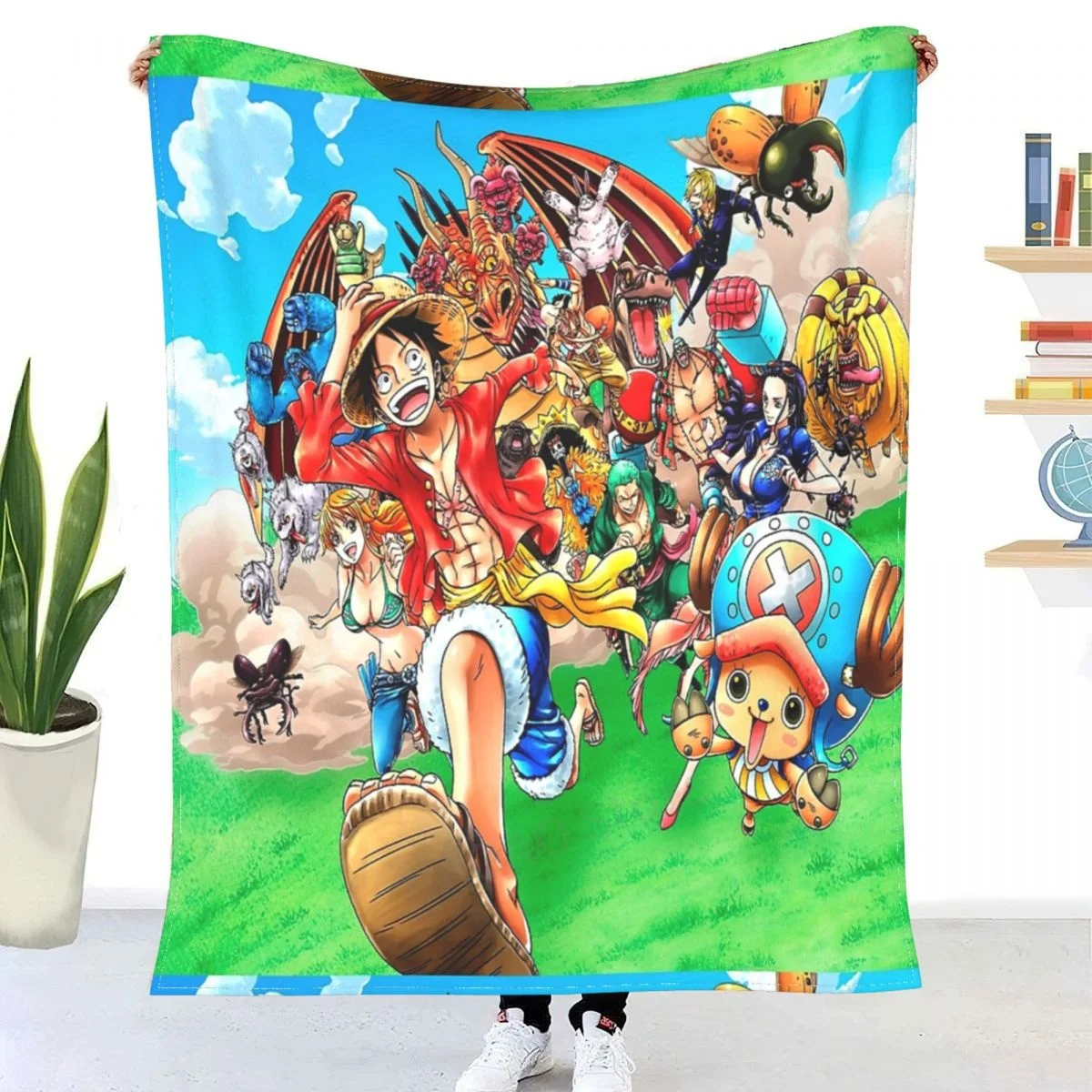 

Straw Hat Pirates Throw Blanket Sheets on the bed blanket/ on the sofa decorative bedspreads for children throw