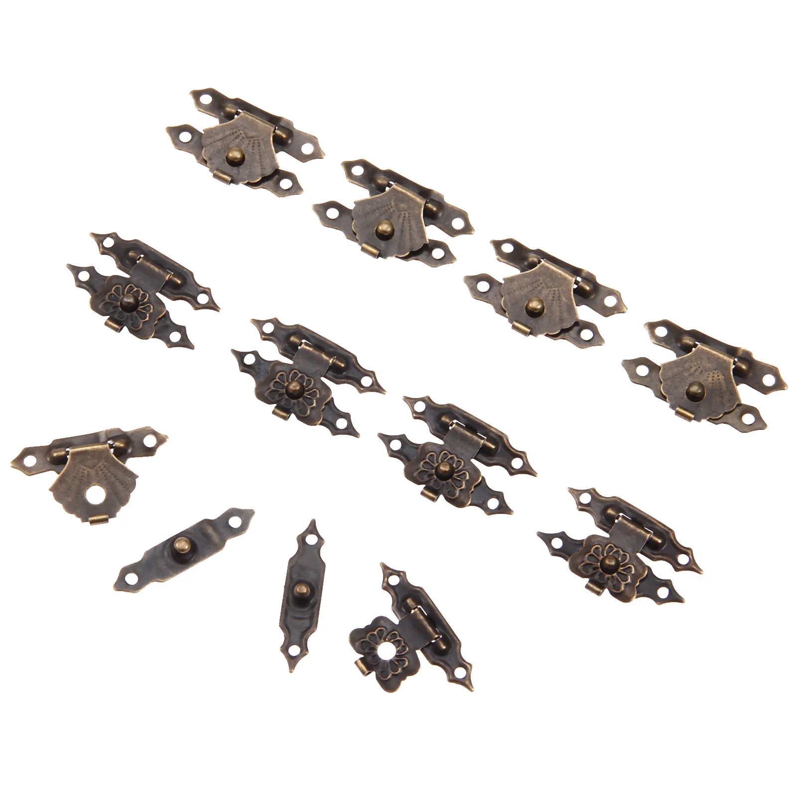 10 шт. античный бронзовый замок для шкатулки и драгоценностей замки защелка