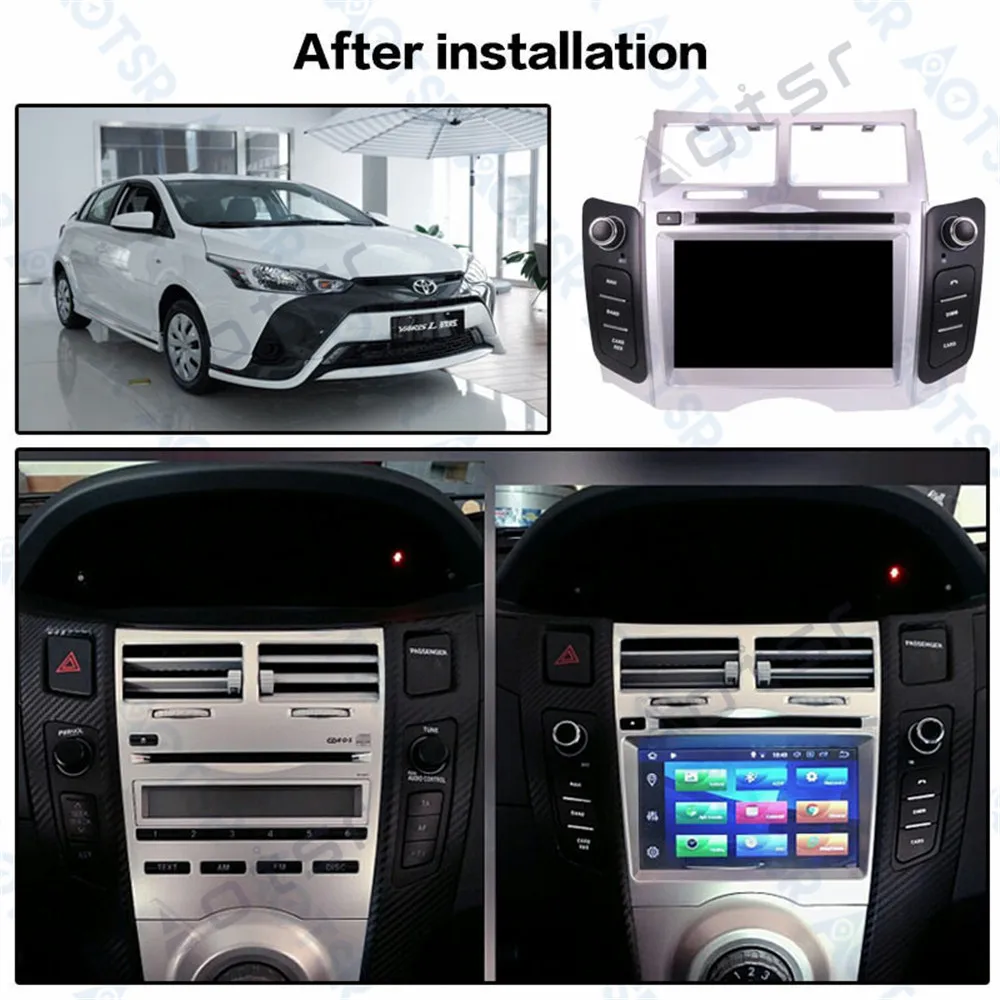 Android 10 0 автомобильный DVD стерео Мультимедийный для TOYOTA YARIS 2005-2011 Автомобильный
