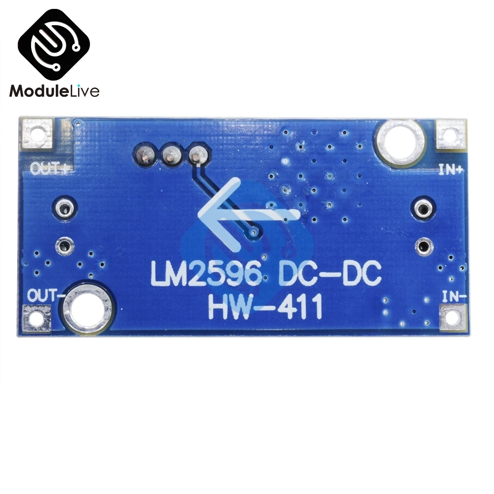 2 шт. модуль понижения мощности с регулируемой регулировкой синий LM2596 понижающий