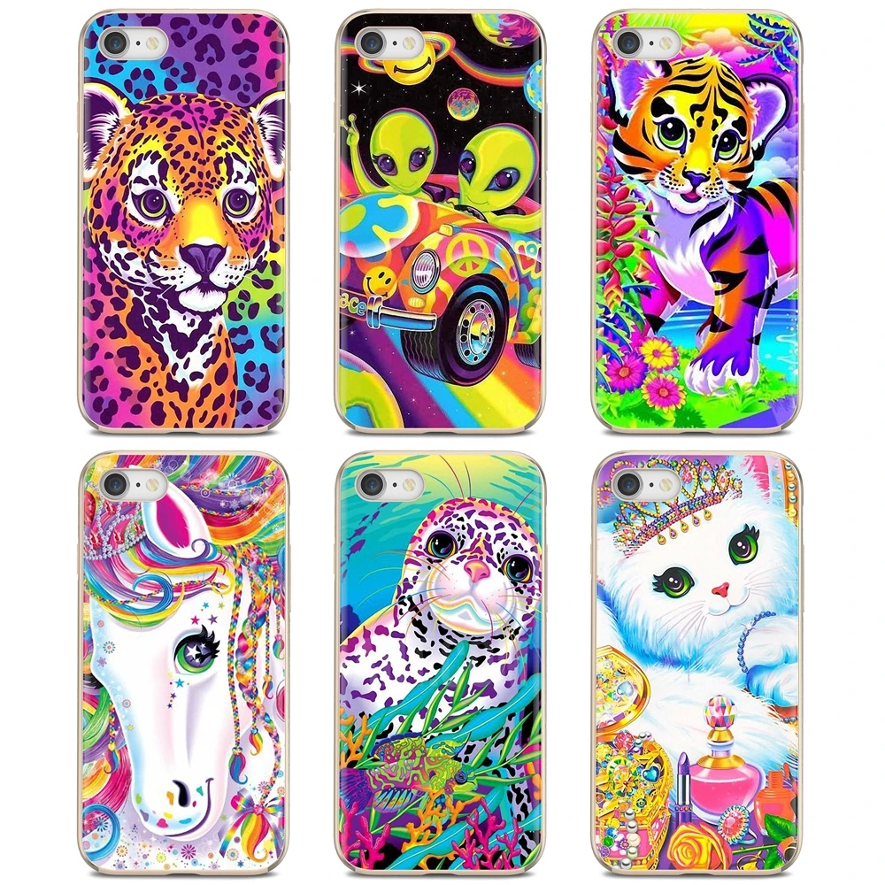 Силиконовый чехол для телефона Лиза Фрэнк тигр лошадь собака кот iPhone 11 Pro 4 4S 5 5S SE 5C