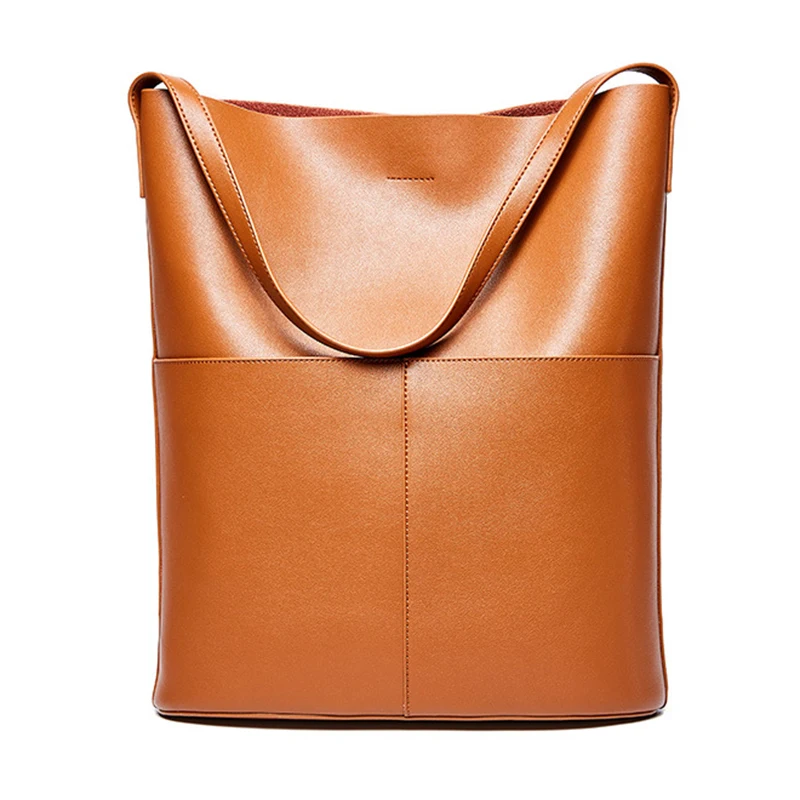 Большая сумка через плечо из натуральной кожи женская новая модная в европейском