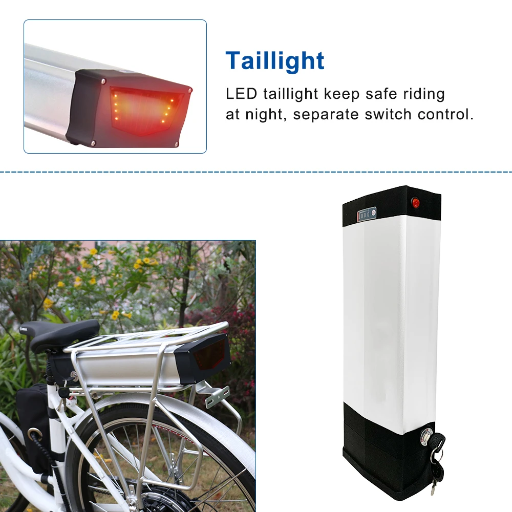 117Pcs18650 чехол для аккумулятора электровелосипеда 36V48V52V пустой контейнер задняя