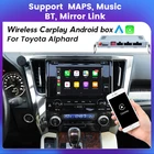 Видео AI Box CarPlay Android Авто поддерживает зеркальную ссылку мультимедийная навигационная система интерфейсный модуль для Toyota Alphard