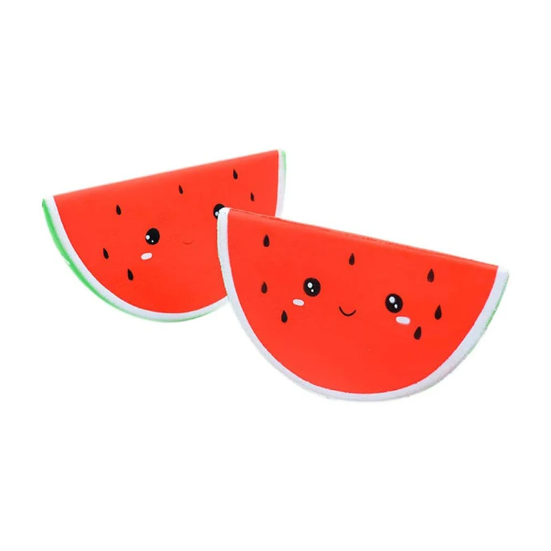 Сжимаемые игрушки Jumbo медленно восстанавливающие форму сжимаемые Ssmiley арбуз Kawaii
