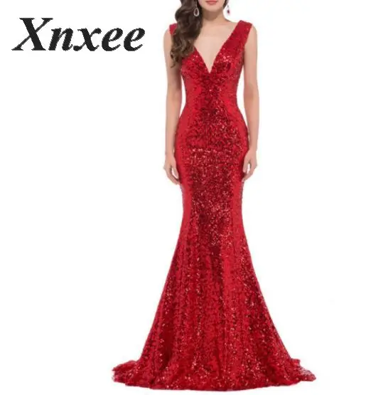 Женское облегающее платье Xnxee синее длинное для вечеринки на зиму | Женская