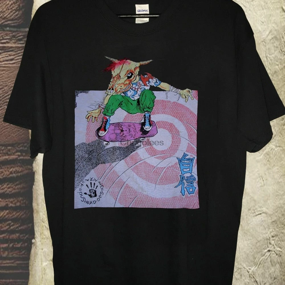 80s THRASHER2021 Pushead кофта для скейтборда 90s NOS ShirtUS Size Мужская футболка - купить по