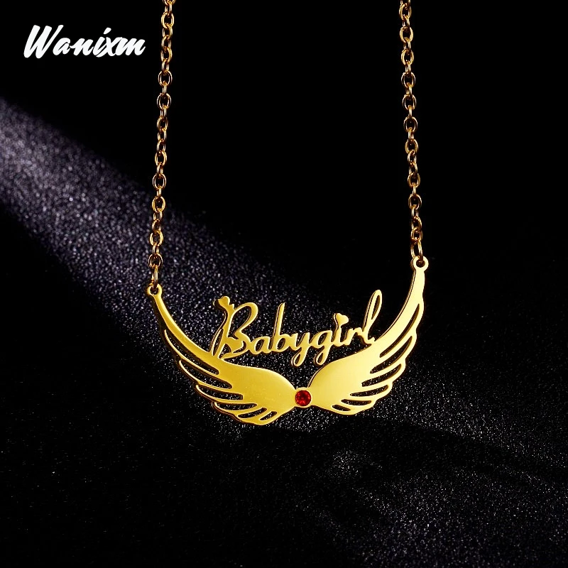 Индивидуальное ожерелье с именем персонализированный золотистый чокер Babygirl из