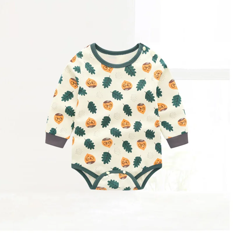 

Baby Girl Boys Romper Newborn Sleepsuit 2021 Infant Baby Clothes Long Sleeve Solid Color Jumpsuits Unisex Baby Custome