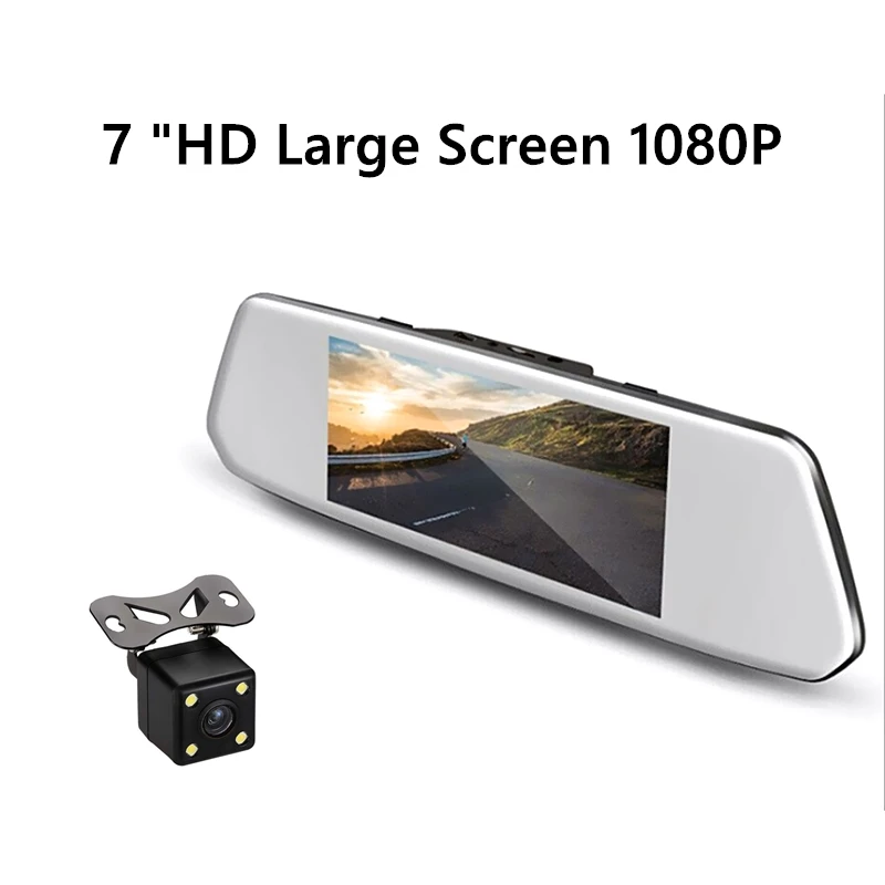 Автомобильный видеорегистратор ocare с двумя объективами 7 0 дюйма Full HD 1080P зеркало