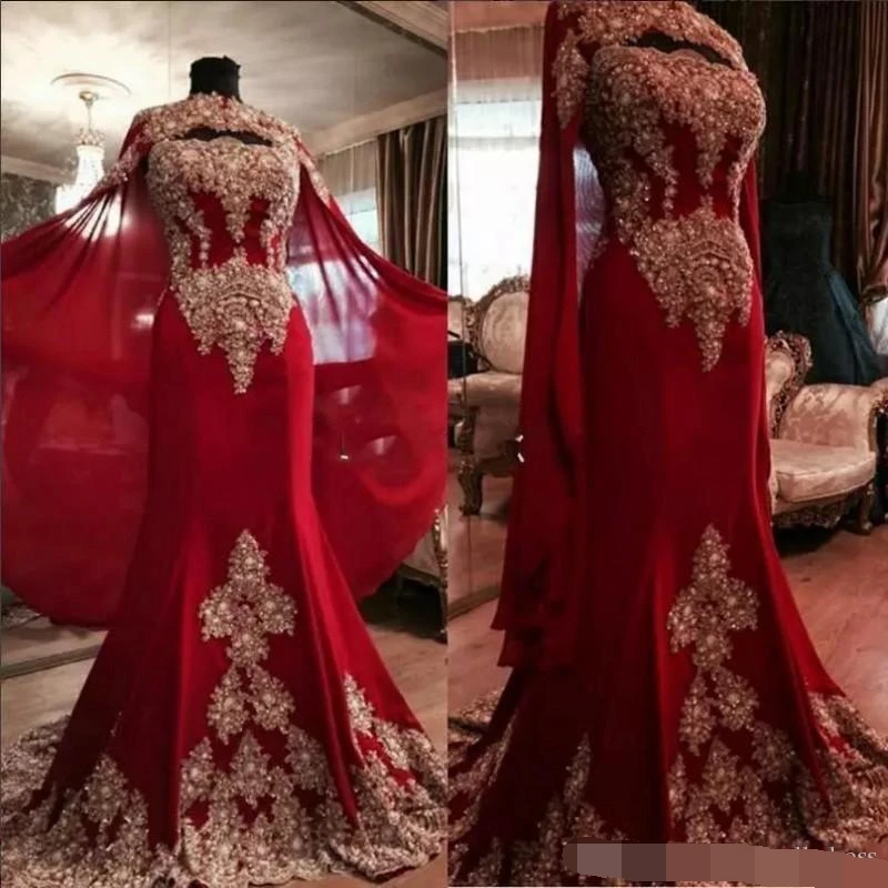 

Sexy Emerald Sheer Neck Mermaid Evening Dress 2019 robe de soiree High Split Long Sleeves Beading Evening Gown Custom Vestido
