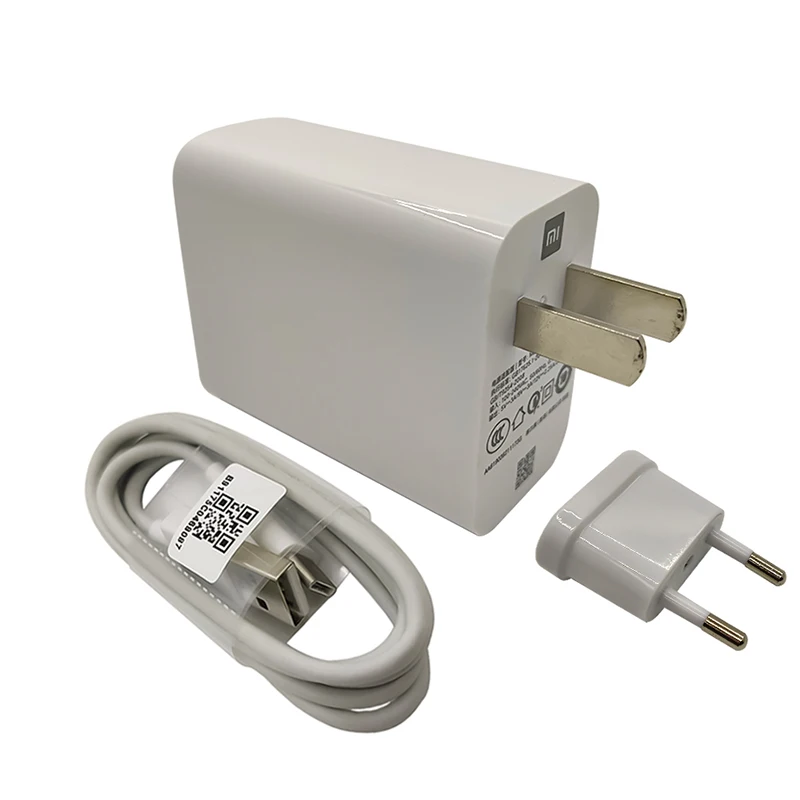 EU Charger and Cable Xiaomi mi 9 зарядное устройство QC 4,0 27 Вт USB быстрый адаптер type-C кабель для mi 9 pro 9T 8 Lite CC9 6 Max 3 mi x 3 2s Red mi note 8 7 k20 Pro - Цвет: EU Charger and Cable