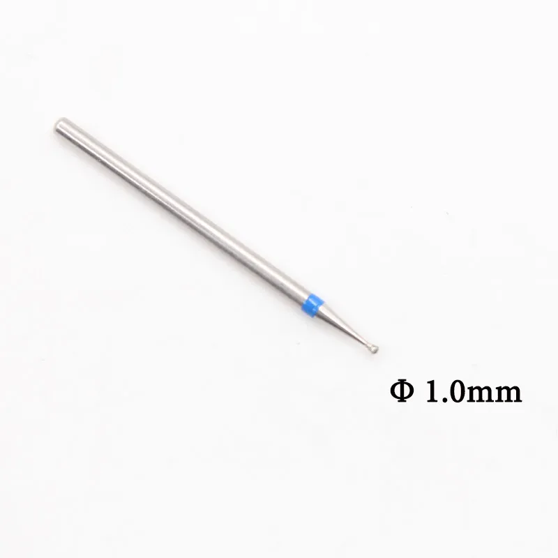 1.0mm Алмазные фрезы для маникюра аппарат для маникюра дрель для ногтей алмазный резак для кутикулы для ногтей сверлильный станок резак для педикюра - Color: 1.0mm