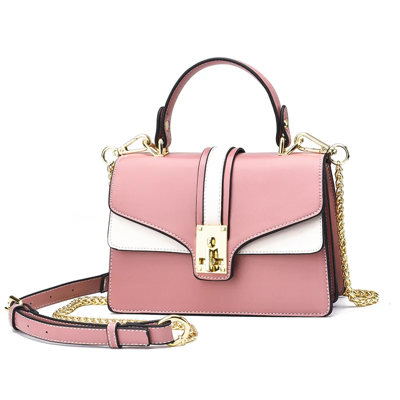 

2021 new style handbag fashion Korean casual wild trend hit color single shoulder messenger lady's small square bag