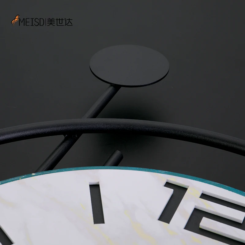

MEISD Decorative Wall Clock Wrought Iron Metal Watch Pendulum Home Decor Silent Big Industrial Horloge Pointers Free Shipping