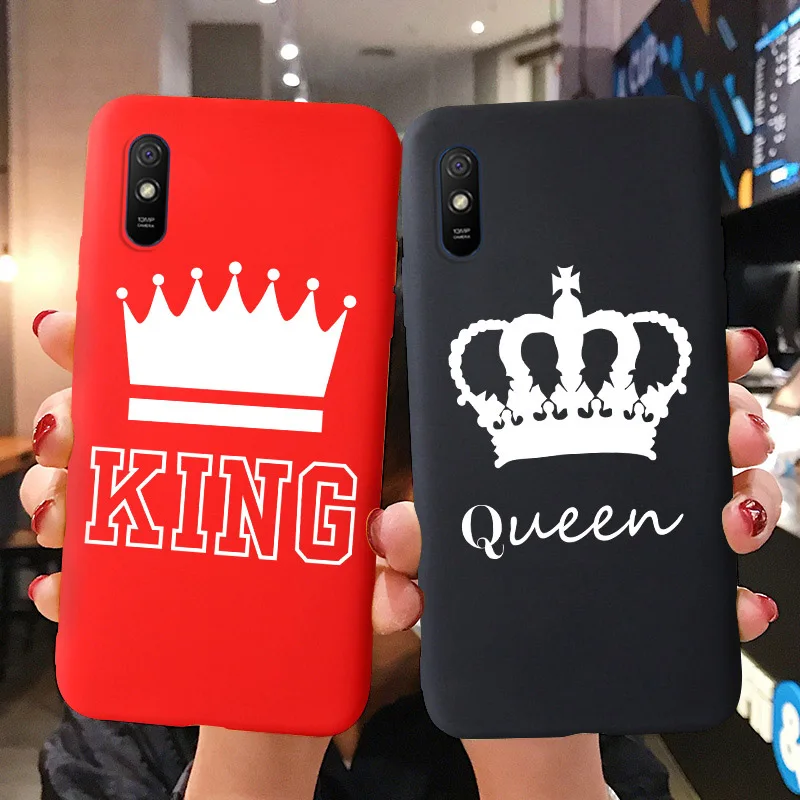 

Poco F2 Pro X2 F1 M2 Case Cartoon King Queen Crown Cases For Xiaomi Redmi Note 9 8 Pro 9s K30 9c 8t K20 10X 9A 8A Soft TPU Cover