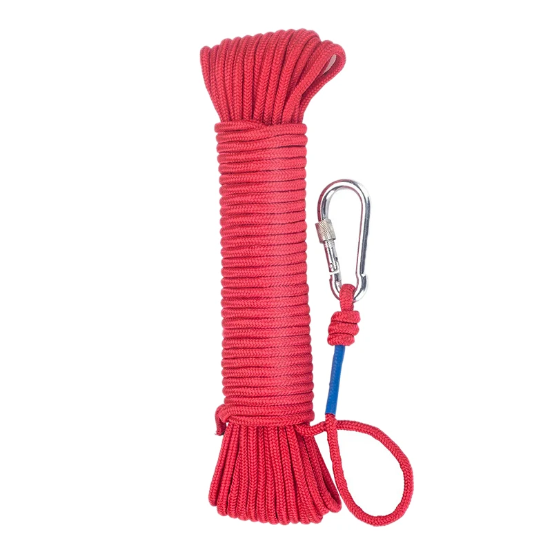 

Fishing Magnet Rope 20 Meters, Nylon Rope Braided Rope Heavy Rope With Safe Lock,Diameter 6Mm Safe And Durable