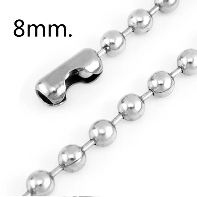 8mm Ожерелье-чокер в форме кости Unif Ins, модное панк ожерелье из нержавеющей стали с подвеской в стиле Харадзюку, ожерелье для девочек с бусинами, Mujer - Окраска металла: 8mm