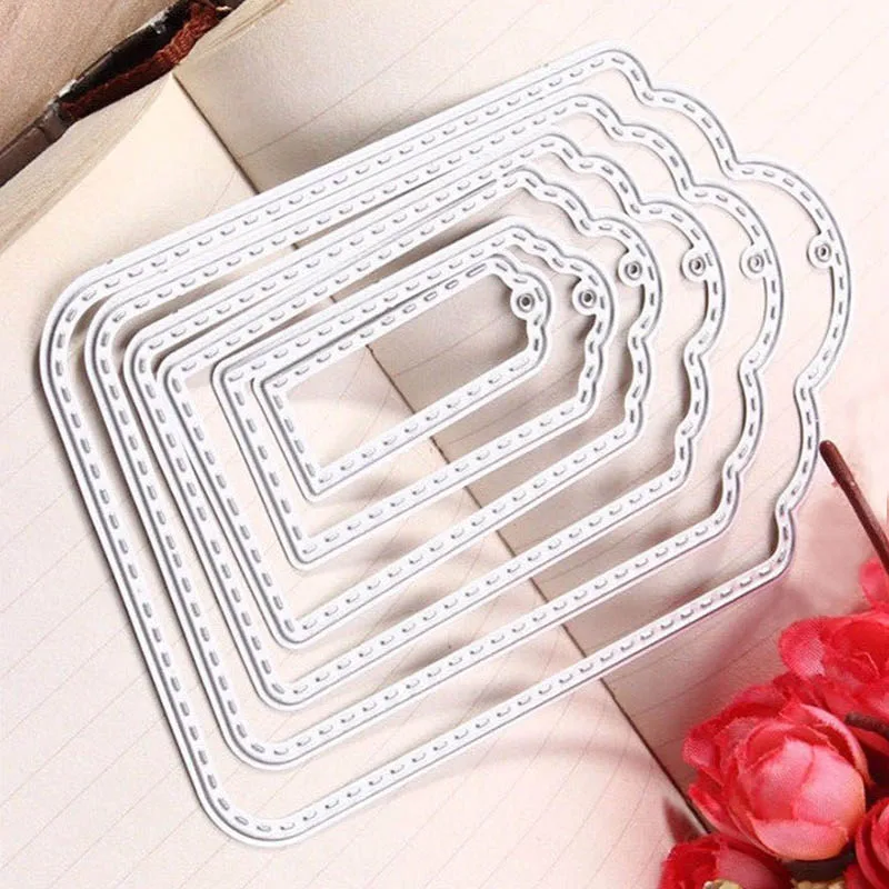 

New For Scrapbooking Embossing Photo Album Hang Tag Metal Cutting Dies Stencil DIY Craft Paper Card Dropshipping