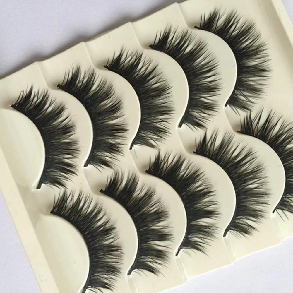 5 пар сексуальные Объемные Толстые Длинные Накладные ресницы натуральные
