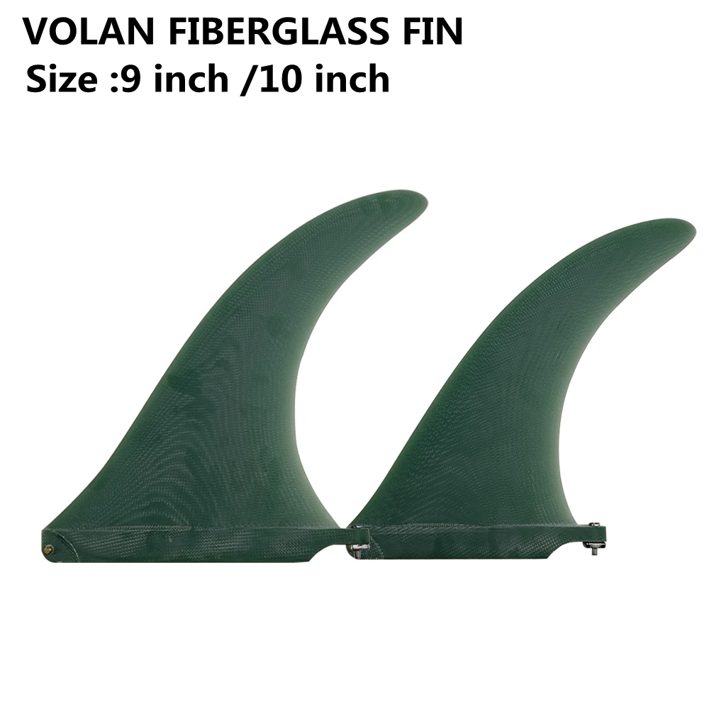 Upsurf YEPSurf Longboard Fins VOLAN fiberglass 9/10.25 Length  Surf Fin green color Fin Surfboard Fin 9/10  Length