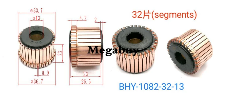 

13x33.7x26.5mm 32p Copper Bars Alternator Electric Motor Commutator Copper Commutator Armature Commutator 1082-13
