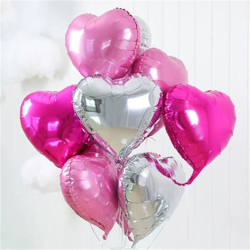 10 дюймовые фольгированные воздушные шары в форме сердца фотошар украшения для