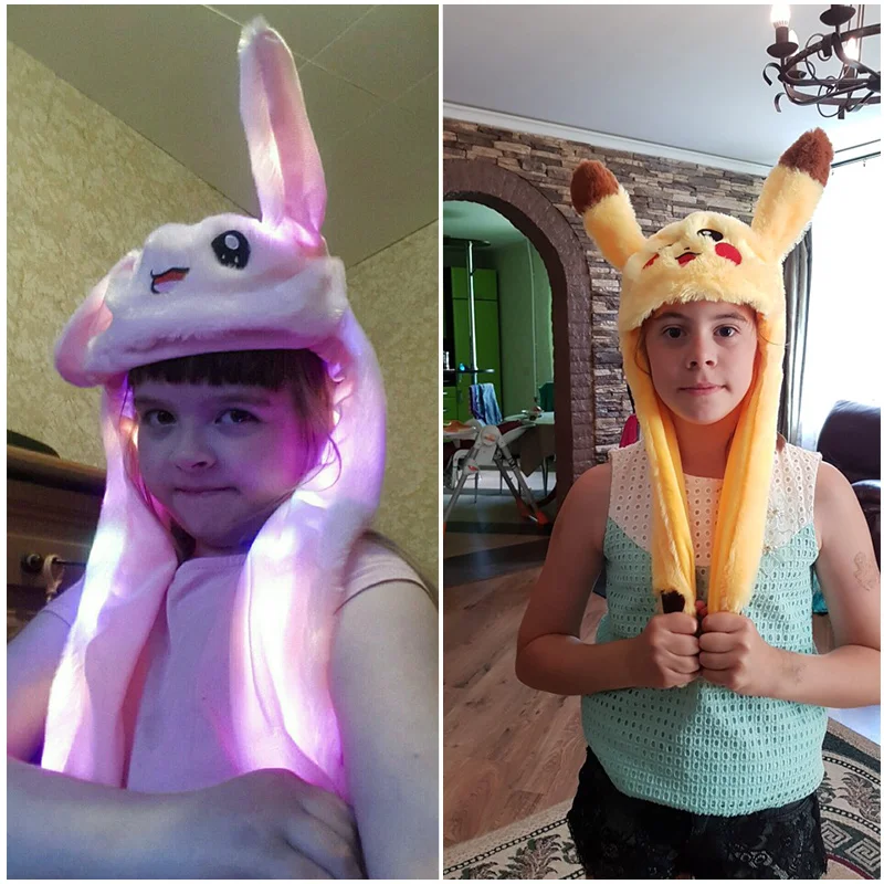 Шапка с заячьими ушками зимние женские шапки для детей/подростков/мужчин