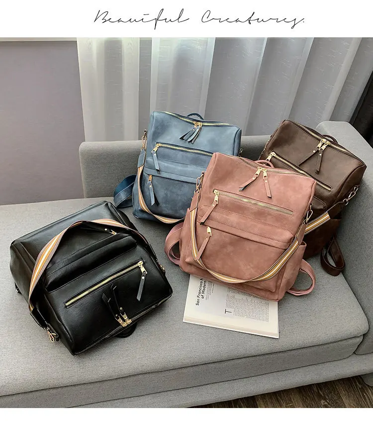 Вместительный рюкзак из ПУ кожи, рюкзак для ноутбука, женская модная Наплечная Сумка, школьная сумка для подростков, 13 дюймов, 4 цвета
