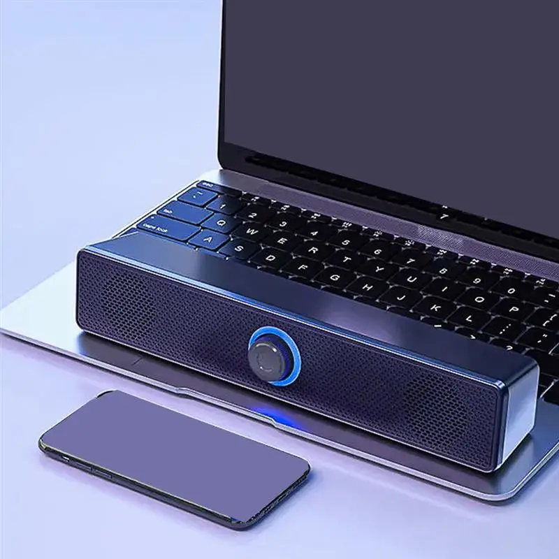 

1pc Household Loudspeaker Box Desktop Computer Wireless Speaker Tabletop Speaker