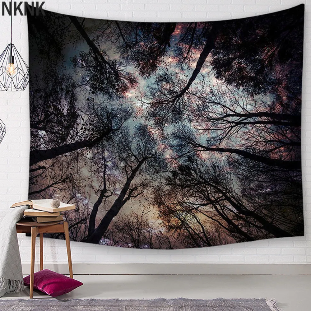 

Misty Forest with Mountains Tapestry Fog Vision Nature Tree Tapestry Navidad Decoraciones Para El Hogar Tapiz Pared Tapestry