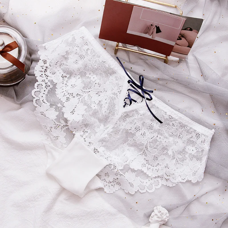 Трусы женские кружевные SP &amp CITY Бесшовные прозрачные трусы с цветочным принтом |