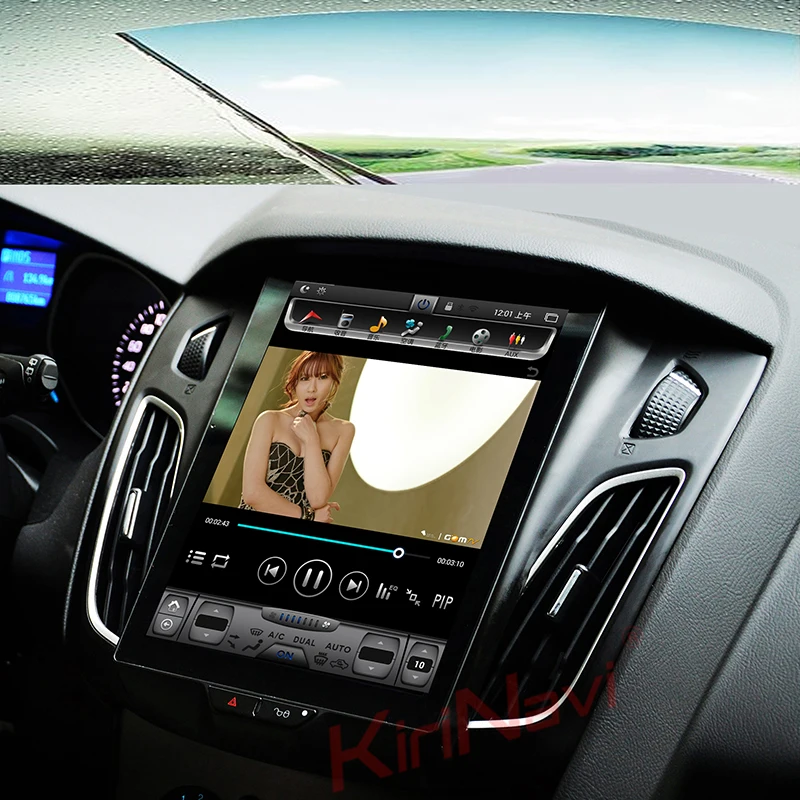 KiriNavi вертикальный экран 10," Android 8,1 Автомобильная магнитола gps навигация для Ford Focus Автомобильный Dvd мультимедийный плеер Bluetooth 2012