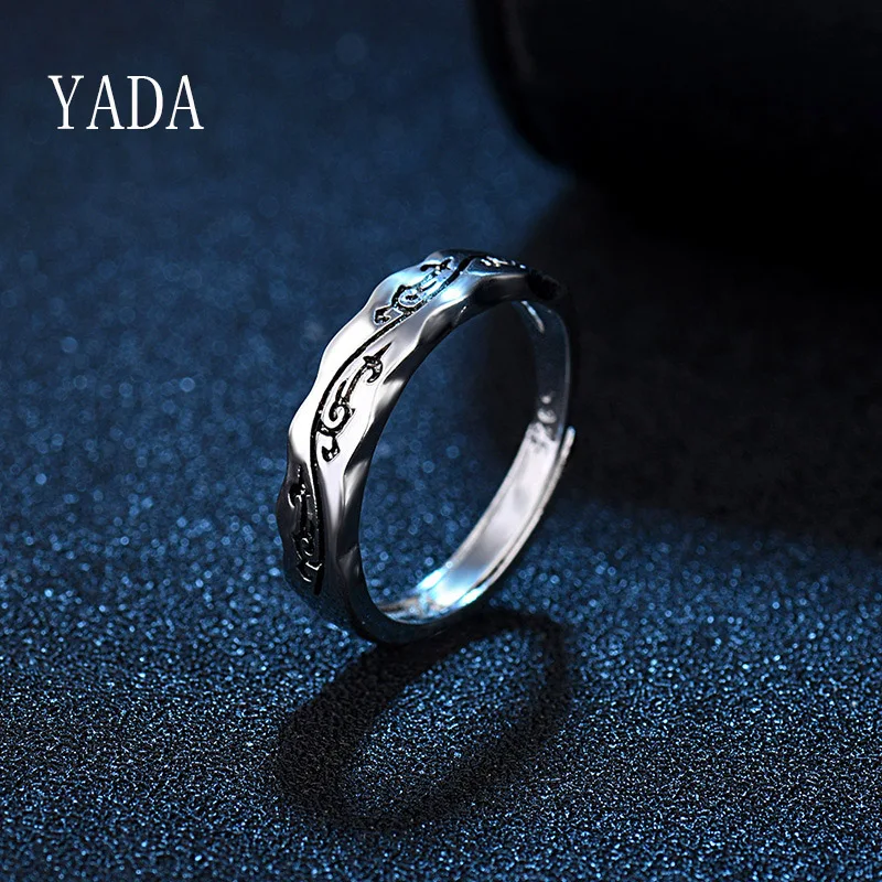 

YADA Classic Adjustable Silver color Rings for Men Stainless Steel Ring Engagement Wedding Jewelry Ring Dropshipping RG200035