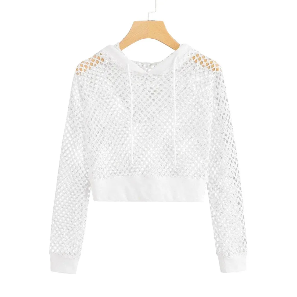 Женская укороченная Толстовка в стиле Харадзюку повседневная однотонная