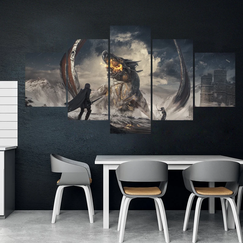 5 шт. декоративная живопись постер новые модные туфли-лодочки для офиса дома