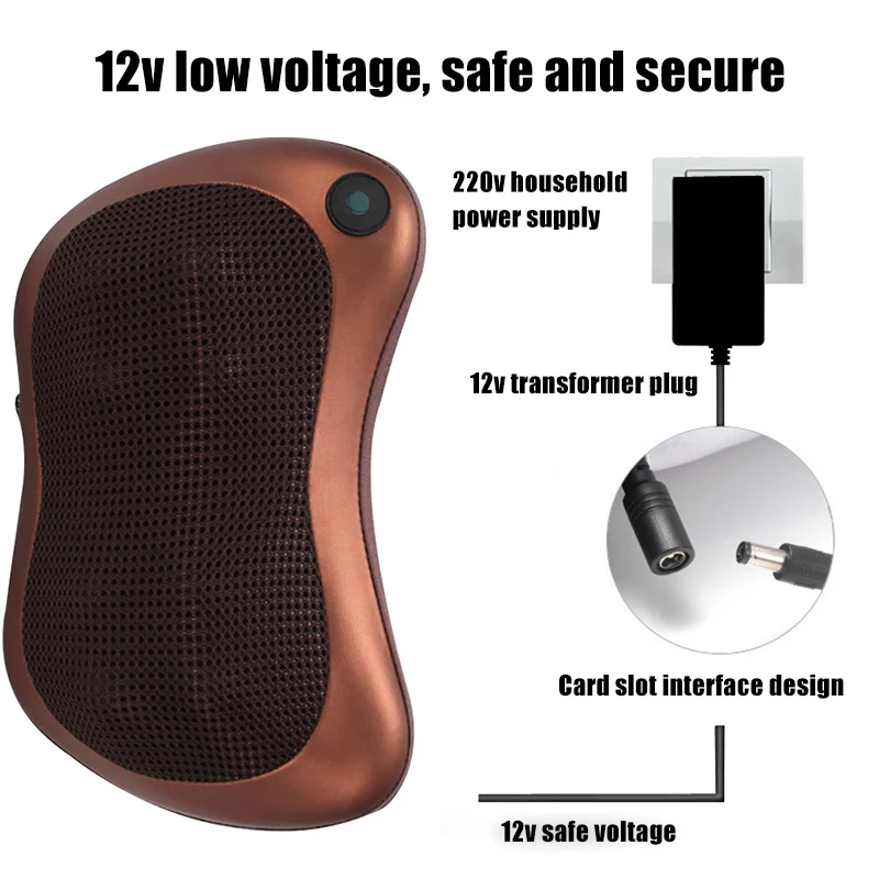 Multifunctional Massage Pillow Electric Massager for Neck Back Waist Leg Stress Relief ALS88 | Спорт и развлечения