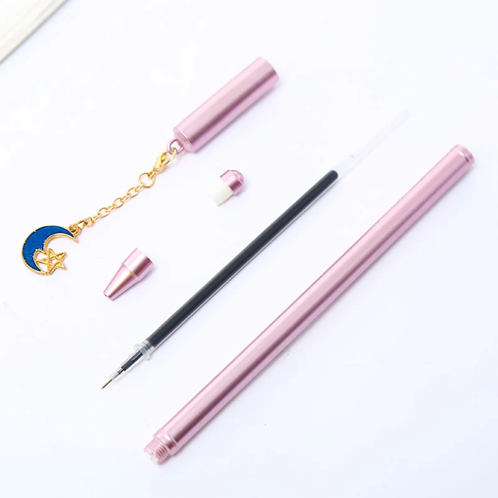 Новинка винтажный кулон с Луной и звездой милая гелевая ручка Kawaii классные