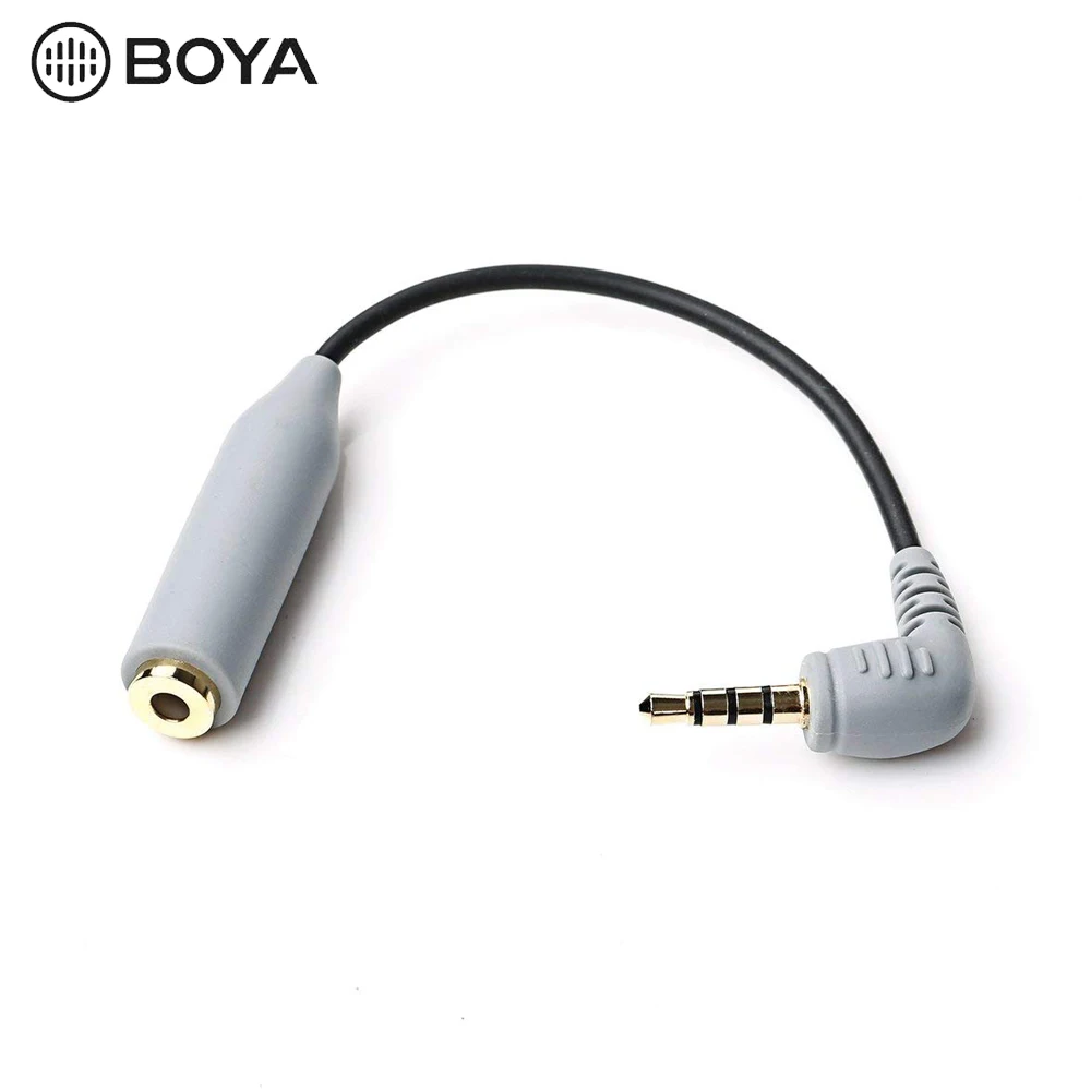 BOYA BY-CIP2 3,5 мм TRRS до TRS Кабель-адаптер для iPhone iPad iPod смартфон BY-WM5 BY-WM6 BY-WM8 аксессуары для микрофона