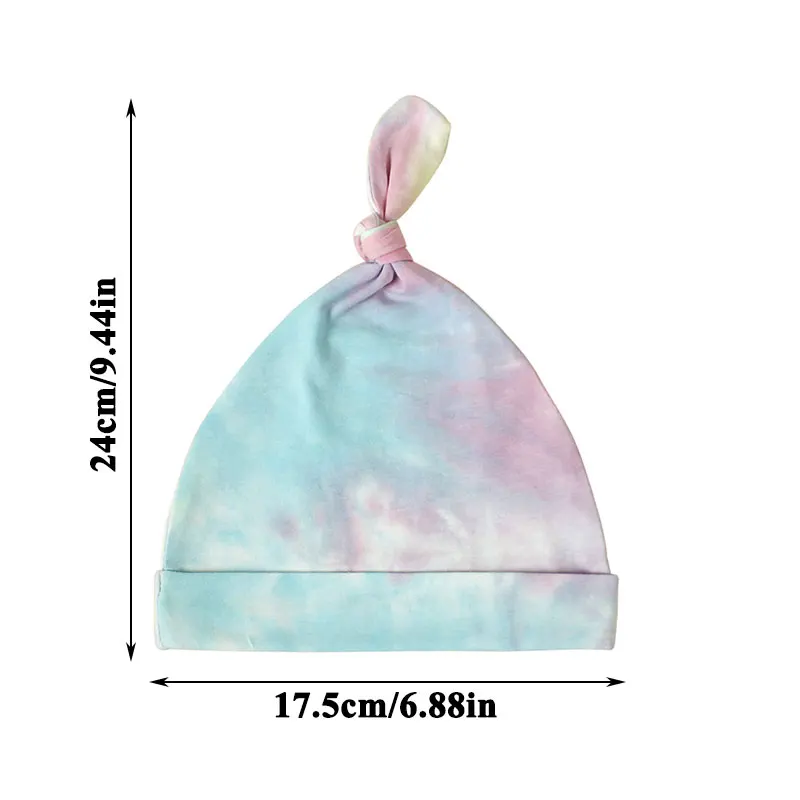 

Tie Dyed Knitting Beanies Children Sleep Hat Cotton Soft Kids Newborn Clothing Accessories Hat New Arrival Cute Baby Hat