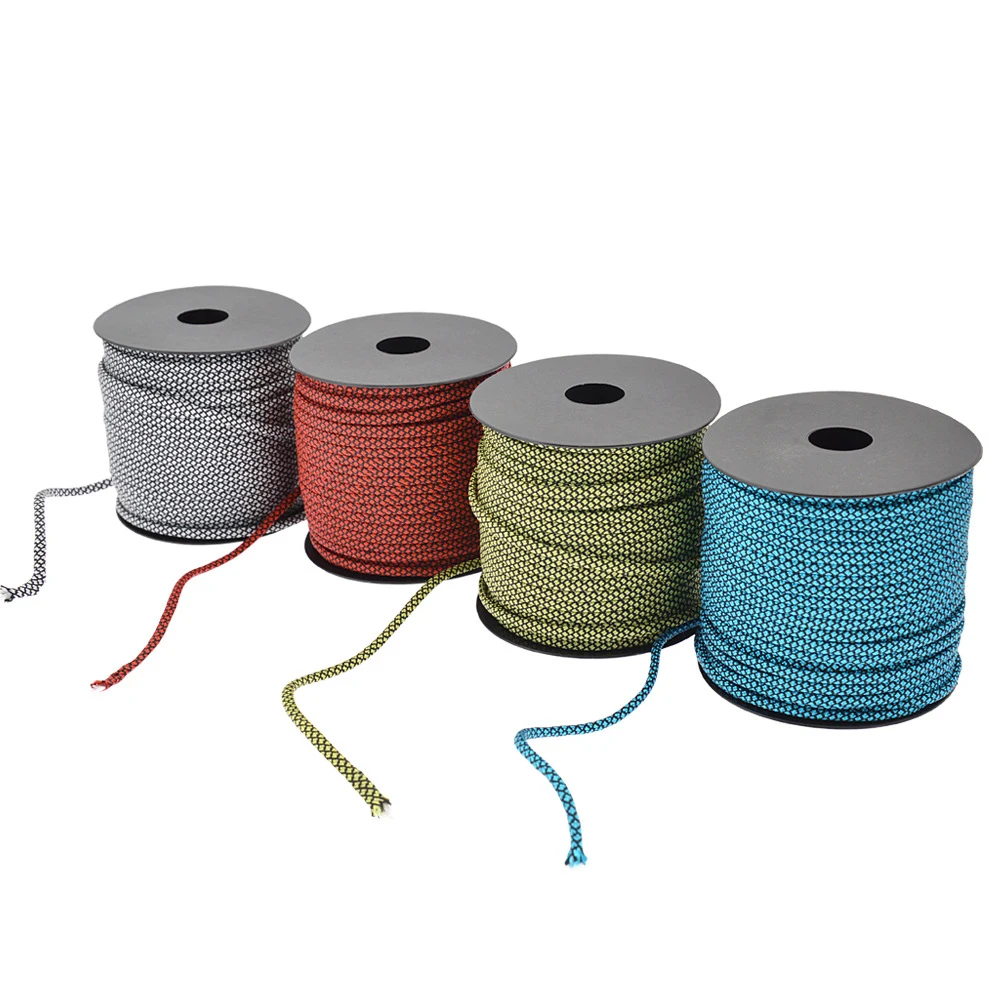 

50m Reflective Paracord 4mm Paracord 7 Strand Outdoor Camping Rope Parachute Cord Lanyard Tent Multifunction Outdoor Accessoriey