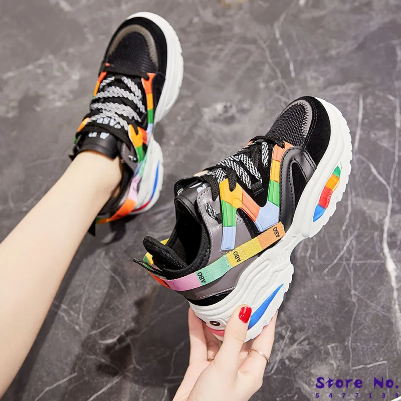 

Кроссовки женские спортивные, на высокой платформе 6 см, дышащие, 2020