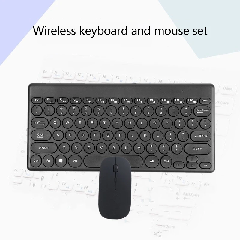 Wireless keyboard and mouse set 2.4G wireless set Chocolate mouse and keyboard set Mini office set