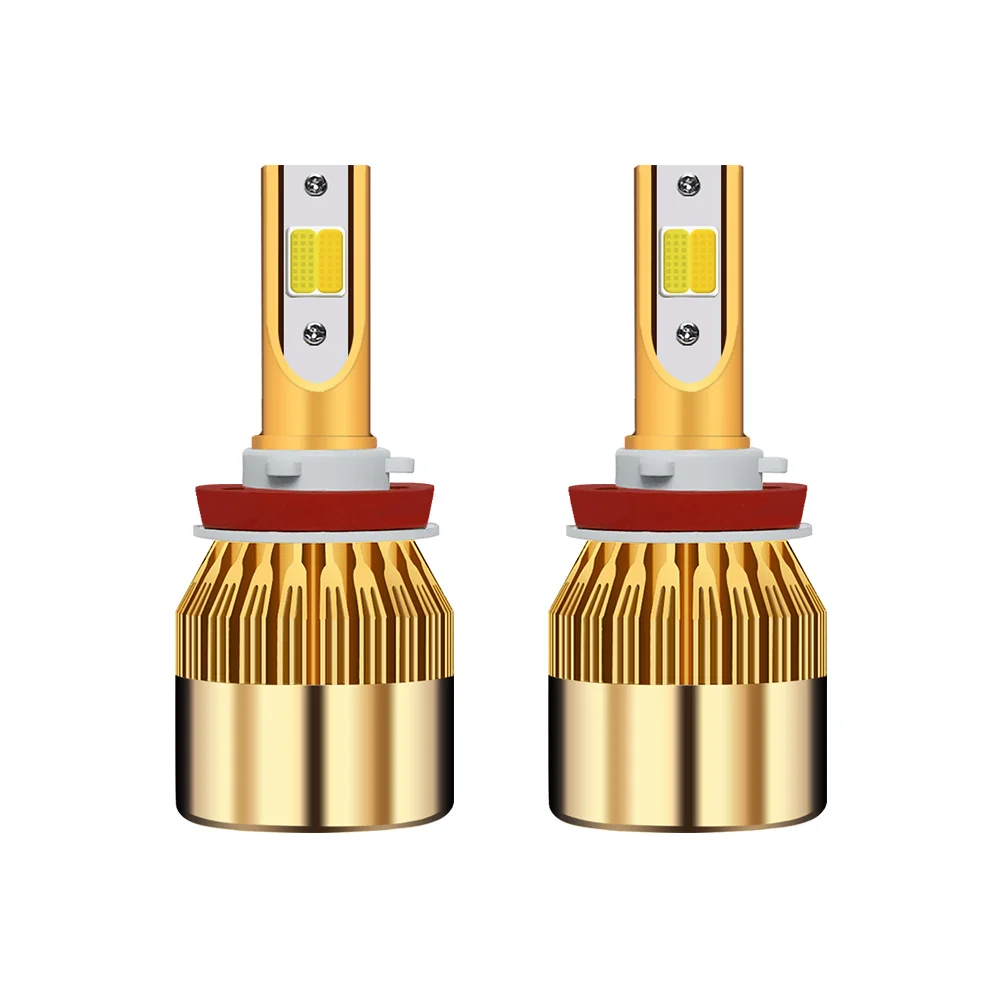 

Double color LED headlamps 9005 H3 H11 yellow and double light car modification and bald head lamp, h3 9005 h11