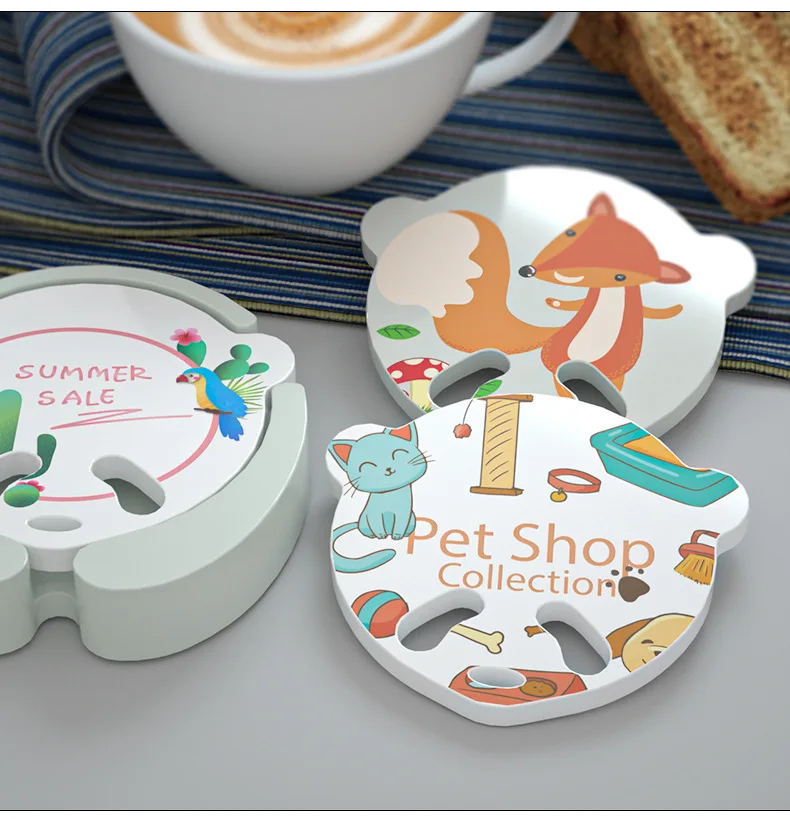 С рисунком кошки медведя каботажное судно формы с ящик для хранения комплектов