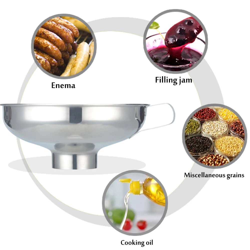 Широкие банки воронка из нержавеющей стали кухонная металлическая легко моется