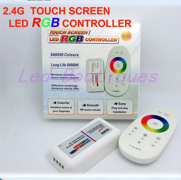 DC 12V 24V RGBW или RGB Led управление Лер 2 4G RF сенсорный экран дистанционное 6A на канал для
